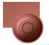 Omnires Ovo M+ umywalka nablatowa/wisząca lewa 33x34 cm terracotta mat OVO335UWLTE
